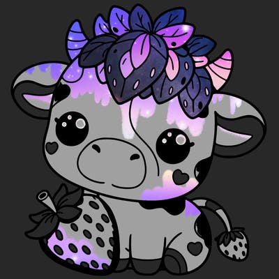 cute strawberry cow