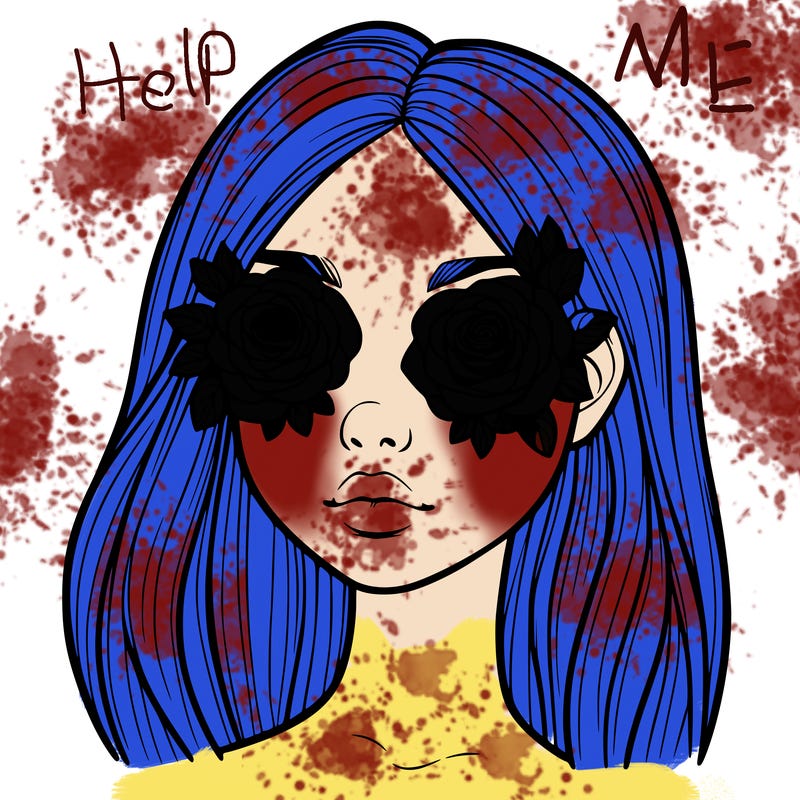 a realistic girl with roses for eyes