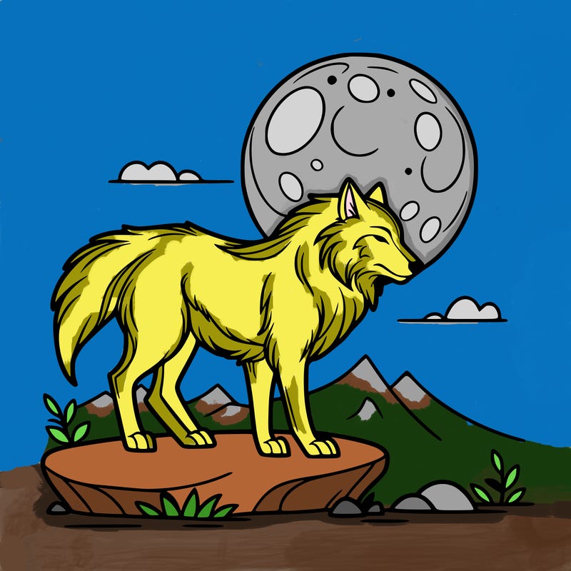 wolf moonlight