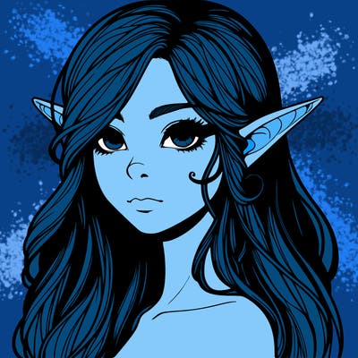 elf girl realistic dark fantasy