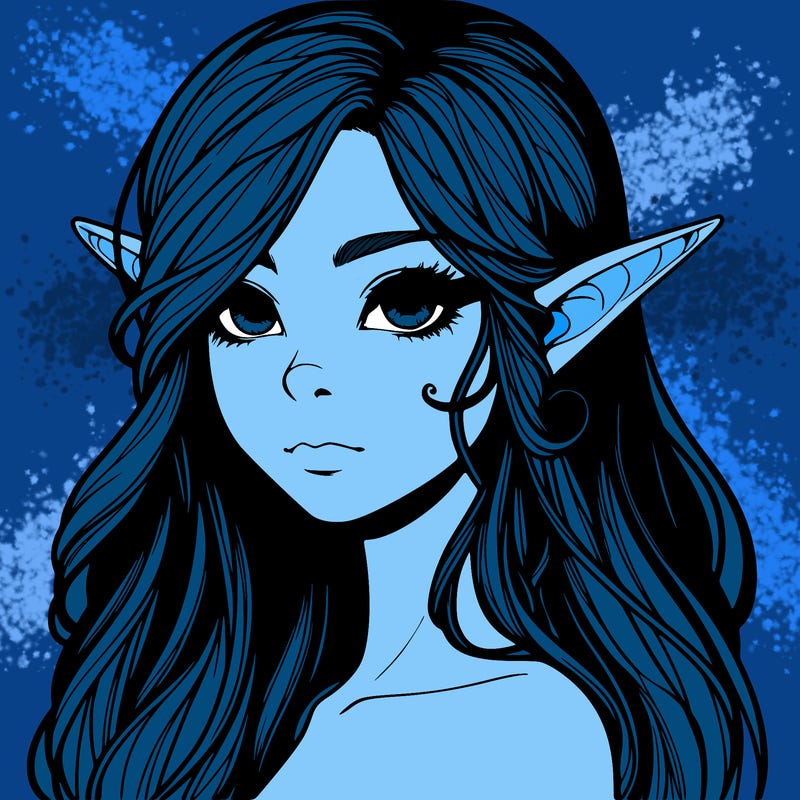 elf girl realistic dark fantasy