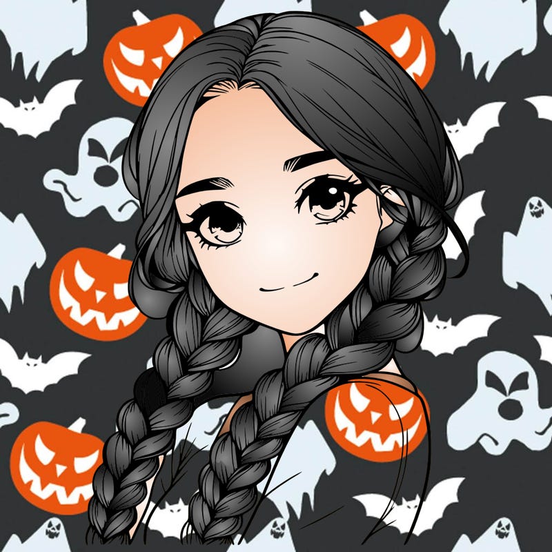 realistic girl with braids