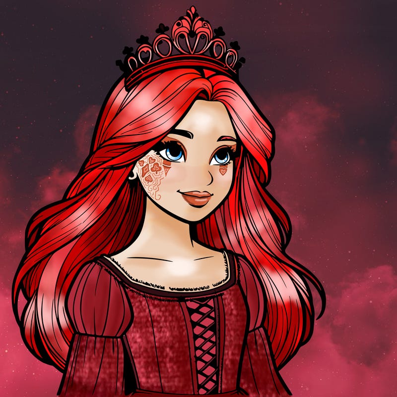 a realistic medieval princess with a tiara