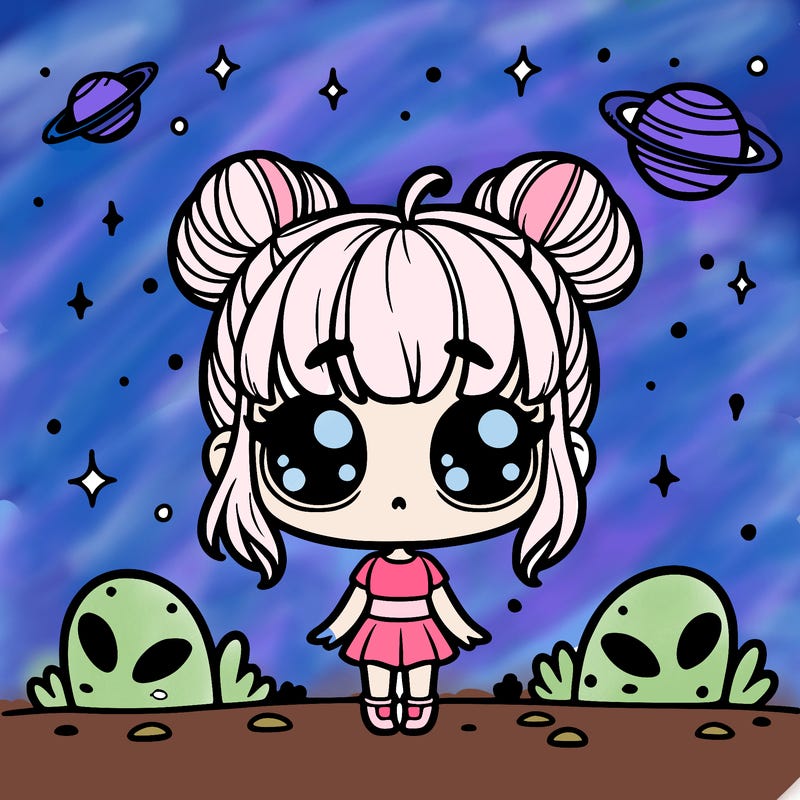 cute alien girl