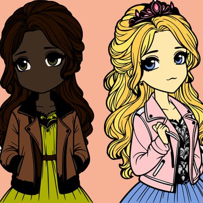 a princess with a jacket realistic