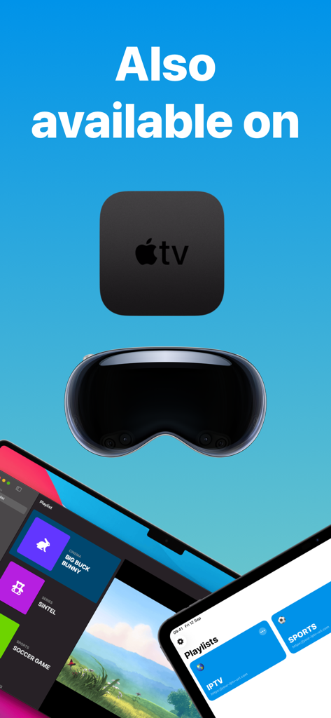 Channels Pro - IPTV Player - Channels Pro IPTV player available on Apple TV and Vision Pro