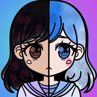 a split of a girl
