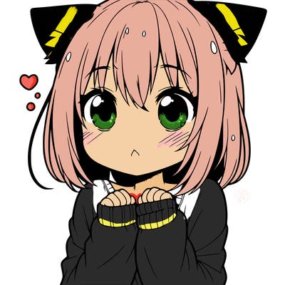 shy anime catgirl