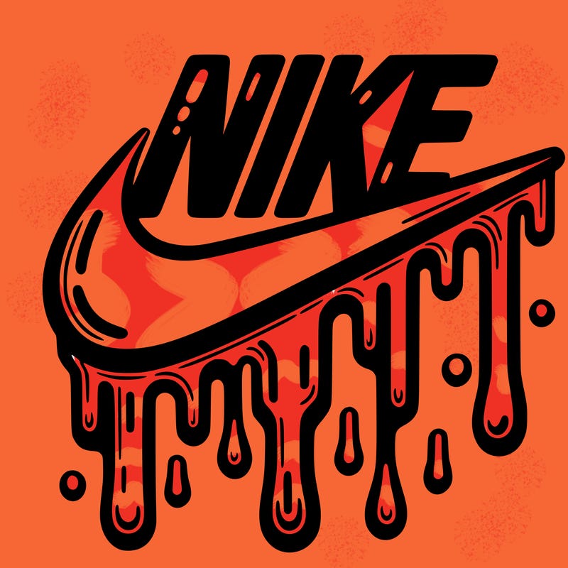 dripping nike logo