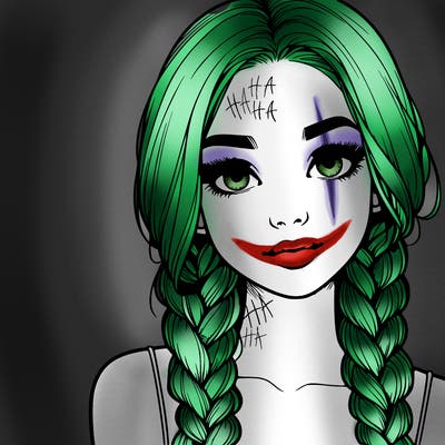 realistic girl with braids