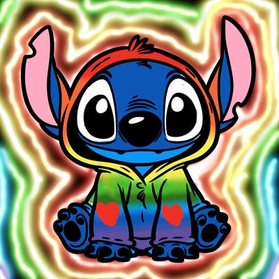 stitch in a dog costume