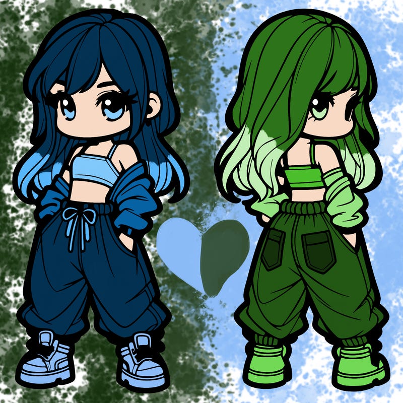 girl in crop top and baggy pants