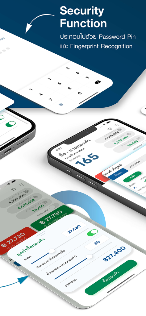 Gold Now app security features and gold trading price monitoring interface