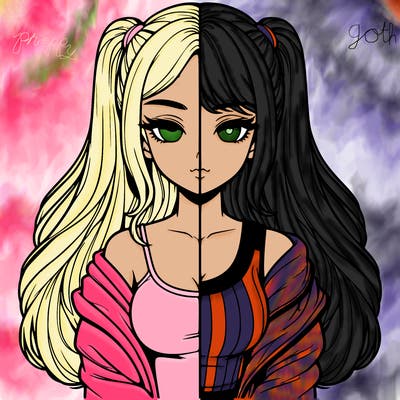 realistic girl split