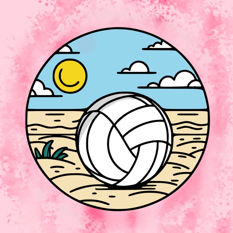 volleyball on a beach