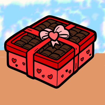 a box of chocolate for valentines day