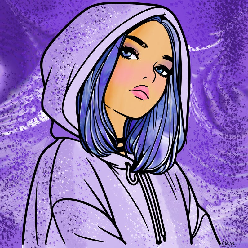 a realistic girl in a hoodie