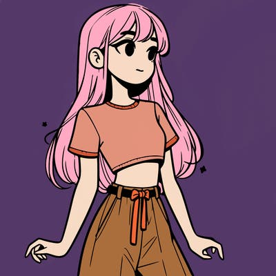 girl in a cute crop top