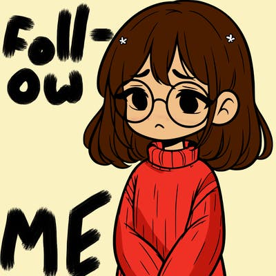 sad girl with glasses in a sweater