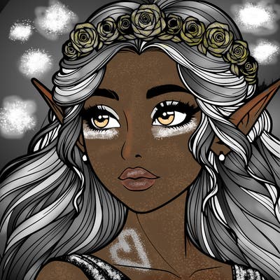 realistic beautiful elf princess