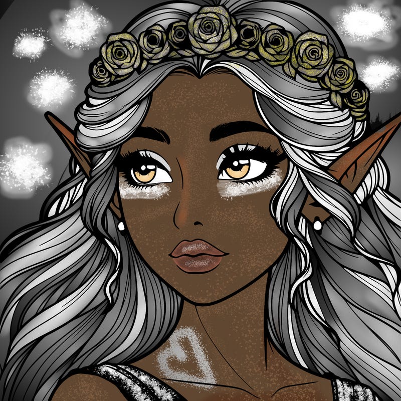 realistic beautiful elf princess