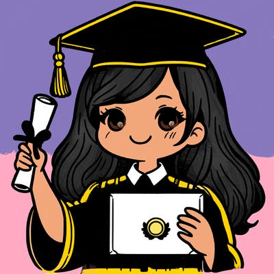 a girl graduating from college
