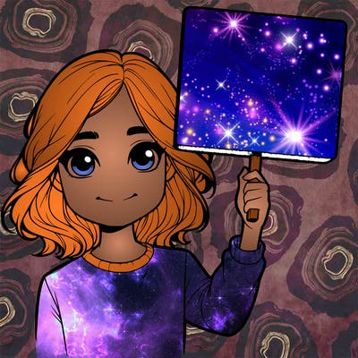 realistic girl holding up a sign