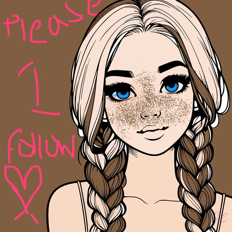 realistic girl with braids