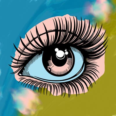 realistic eye long eylashes