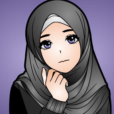 a realistic girl with an hijab
