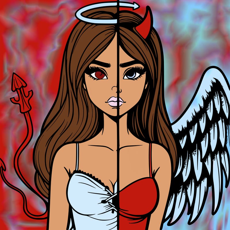 devil vs angel realistic girl