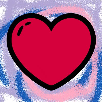 a blank heart