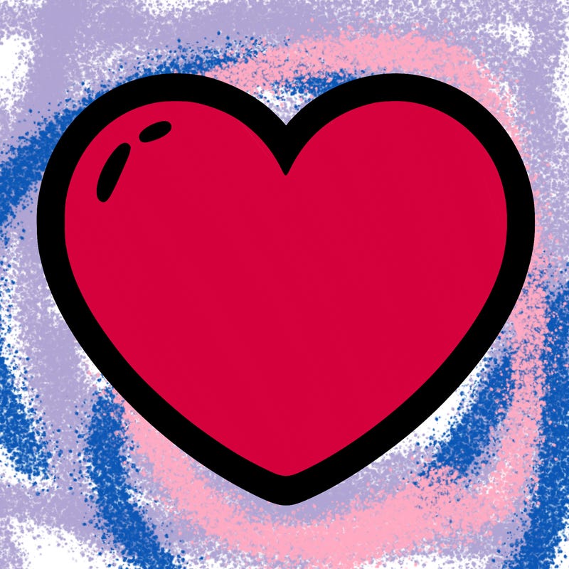 a blank heart