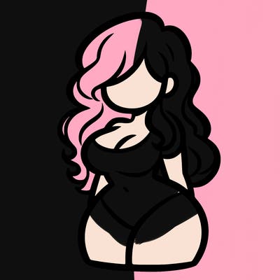 curvy woman with hair