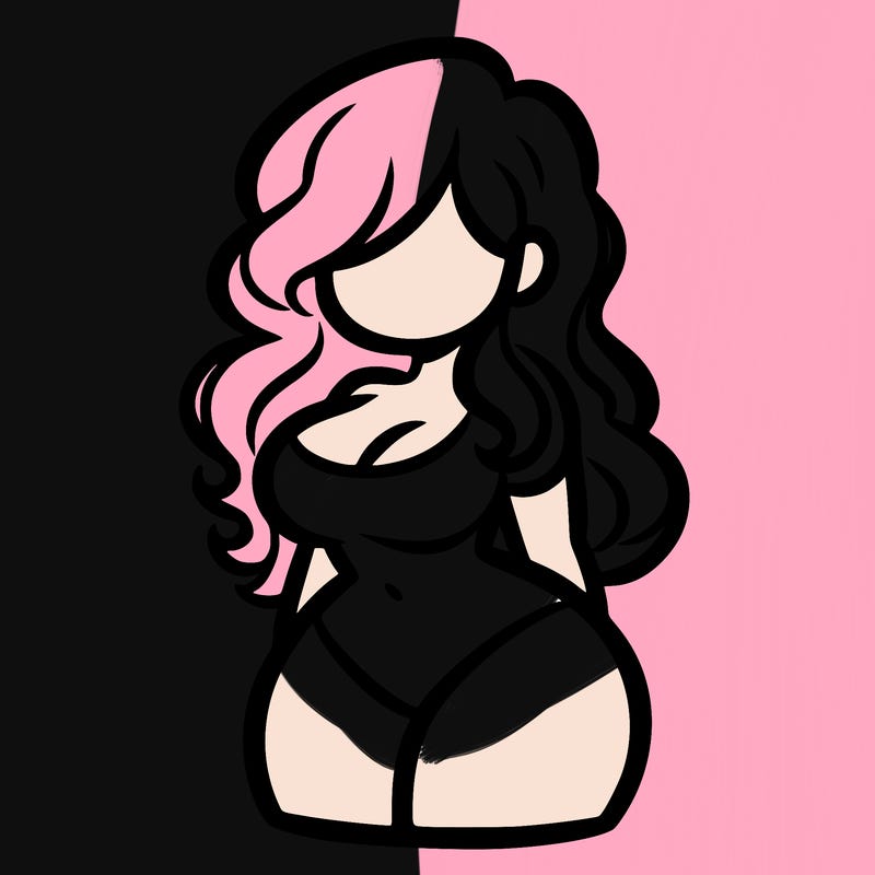 curvy woman with hair