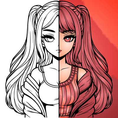 realistic girl split