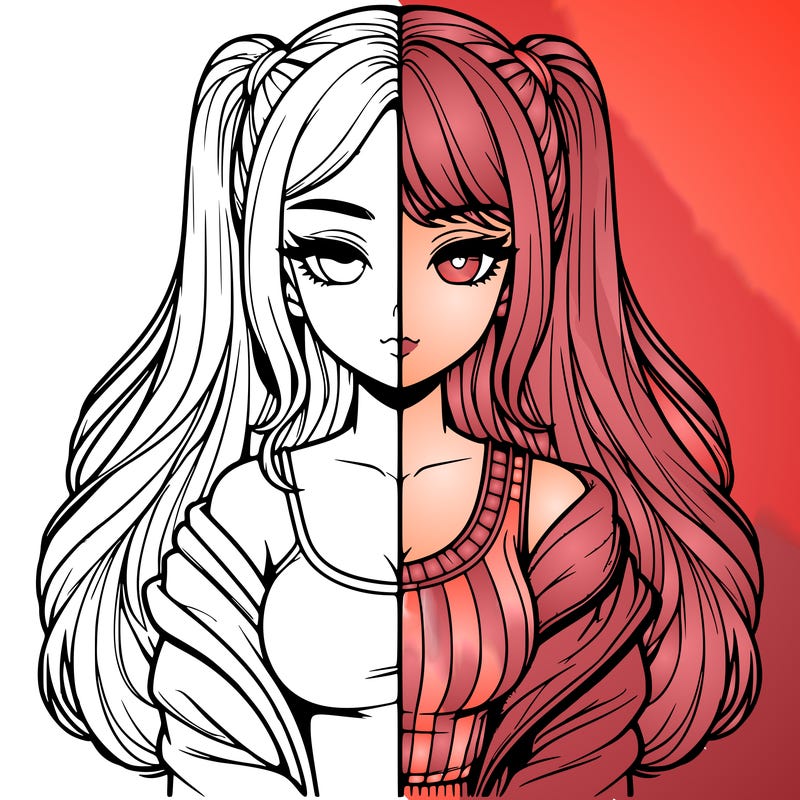 realistic girl split