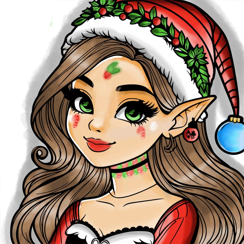 christmas girl elf realistic