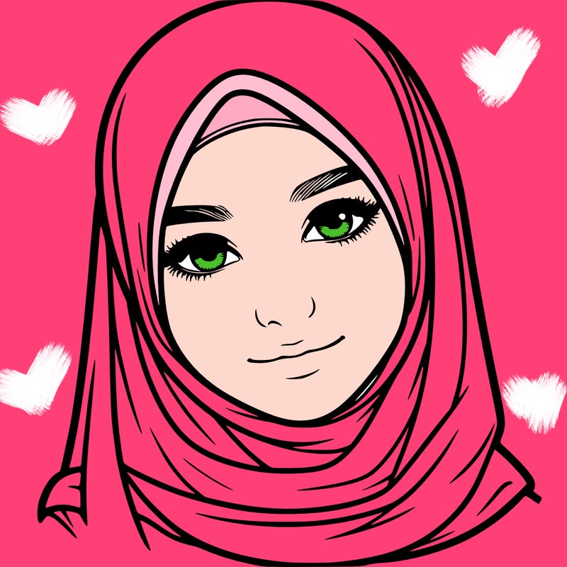 realistic girl with hijap