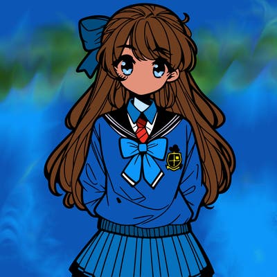 preppy anime girl