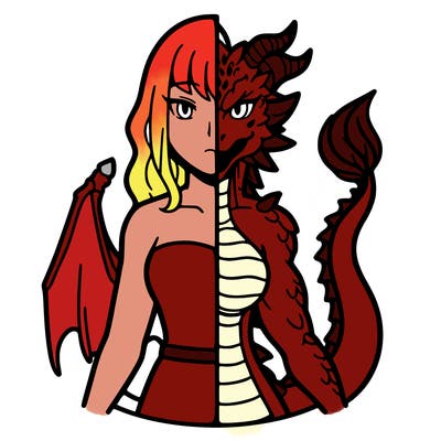 half dragon half human female