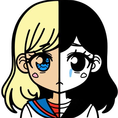 a split of a girl