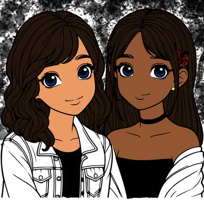 two girls that are realistic