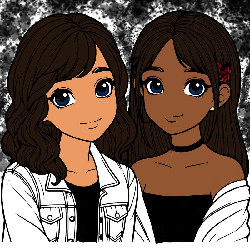 two girls that are realistic