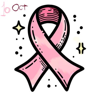 ribbon symbol of national breast cancer awareness month