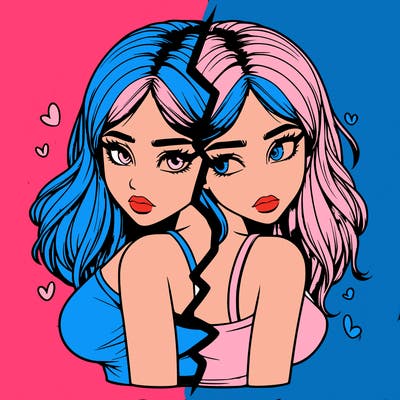 realistic girl split