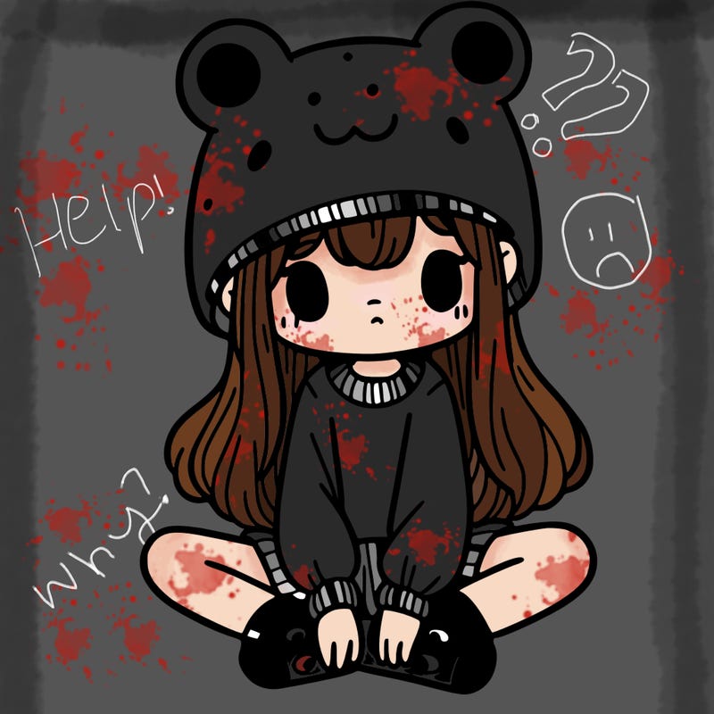 a girl wearing a frog hat and some frog socks