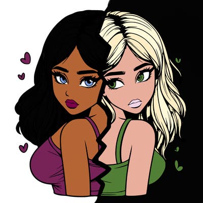 realistic girl split