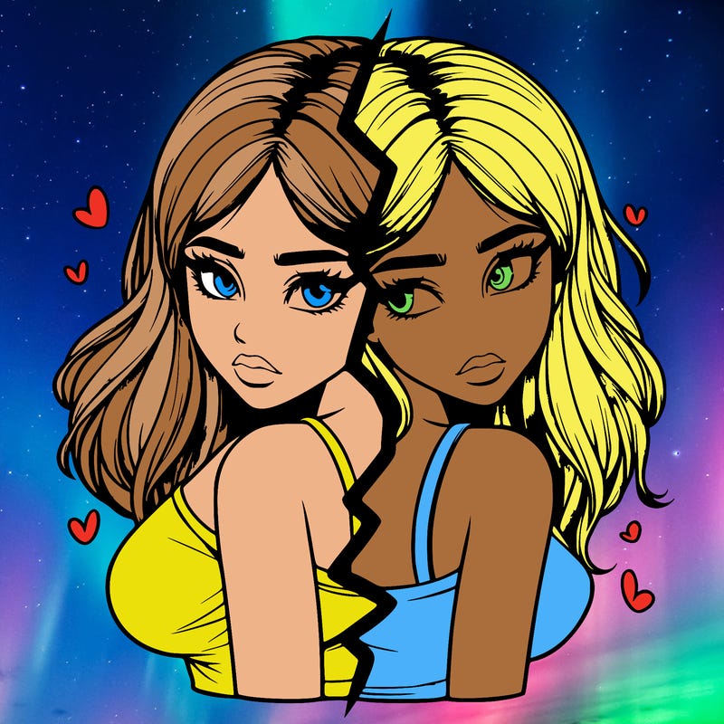 realistic girl split