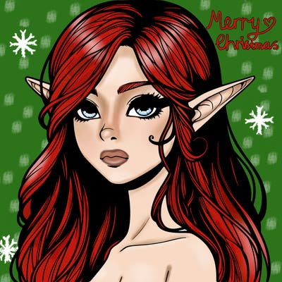 elf girl realistic dark fantasy
